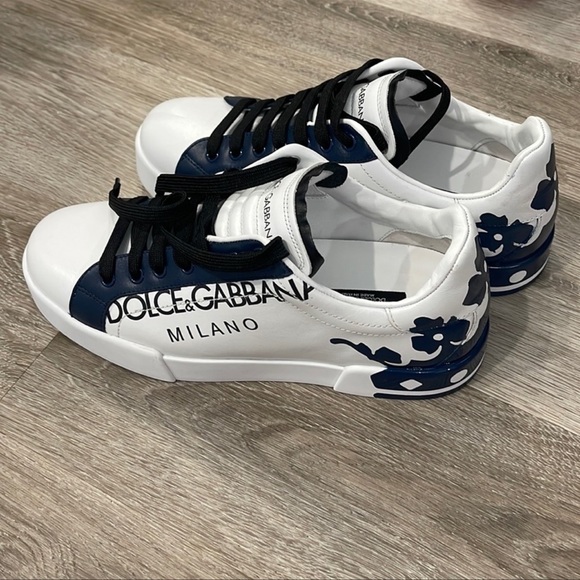 DOLCE & GABBANA Crown Heel Logo Sneakers
White navy sz 6 mens - Picture 2 of 10